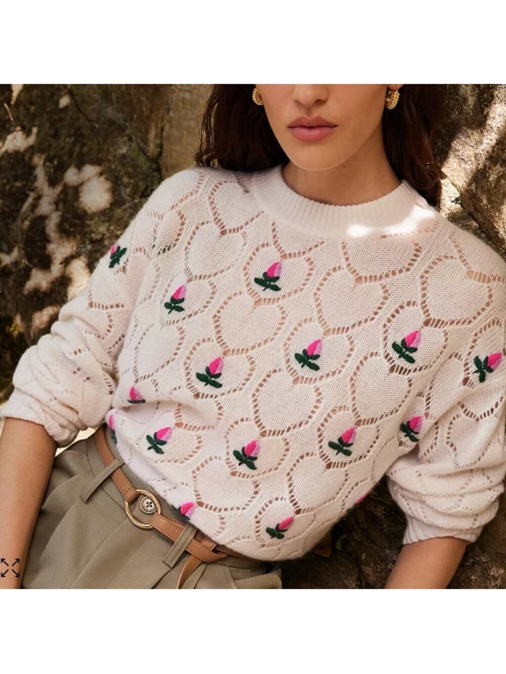 Embroidered Cashmere Sweater